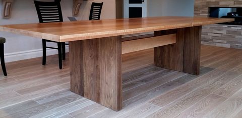 Custom Made Modern Dining Table, Walnut By Aaron Smith Woodworker ... intended for Wood and warmth: The emotional connection between custom tables and family gatherings